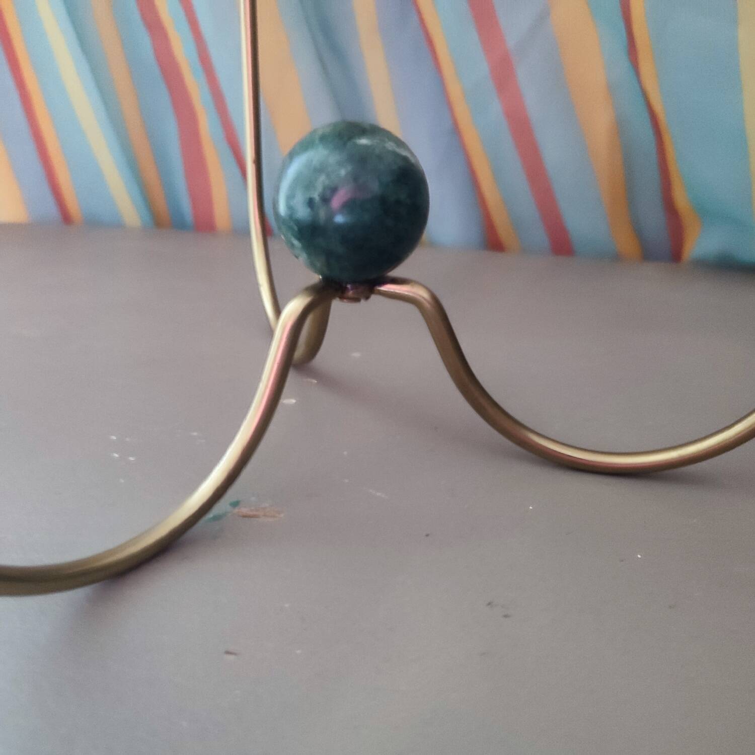 3-branch design candle holder in brass