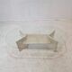 Italian Coffee Table in Travertine and Facet Cut Glass, 1980s