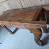 Old console in ethnic exotic wood