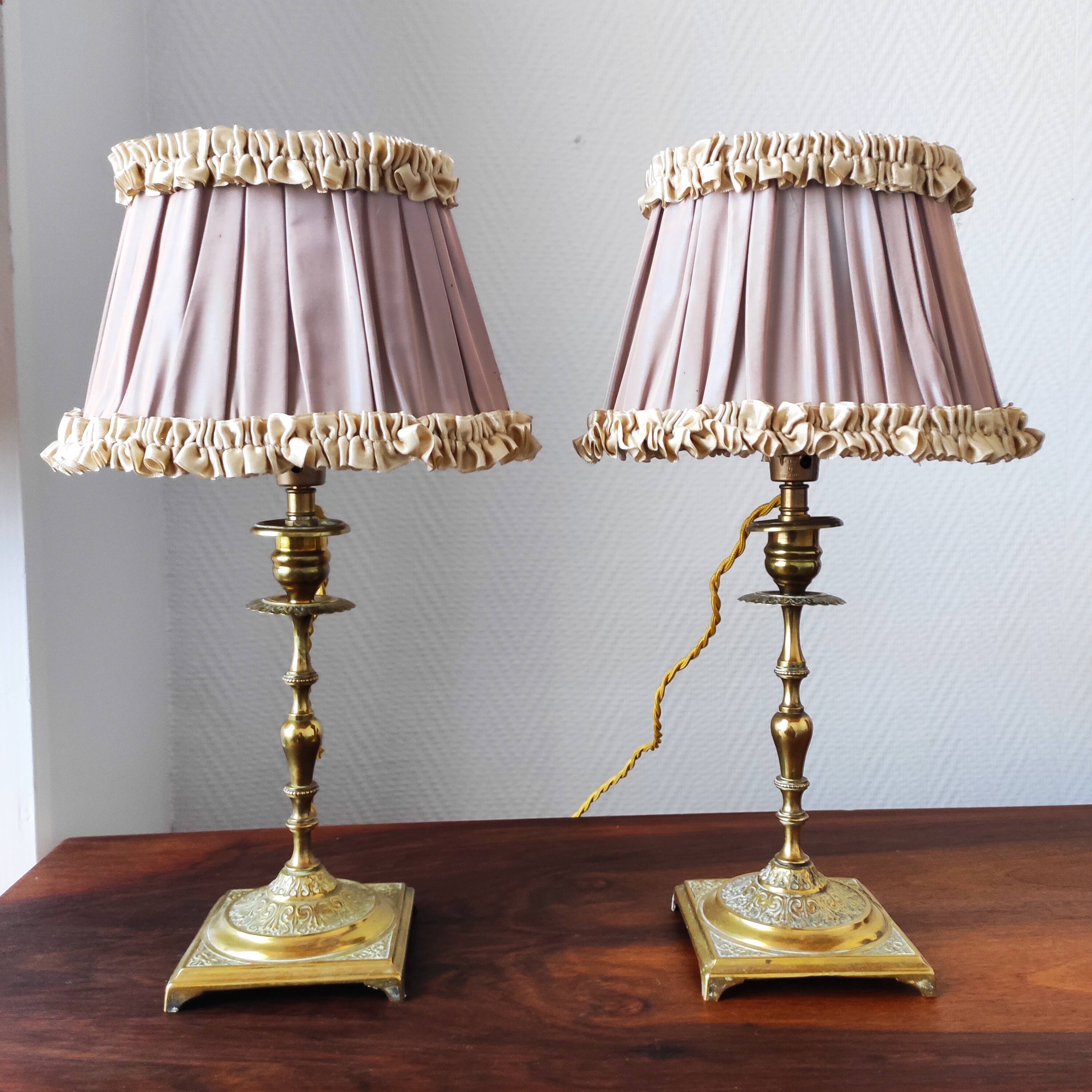 Pair of antique lamps