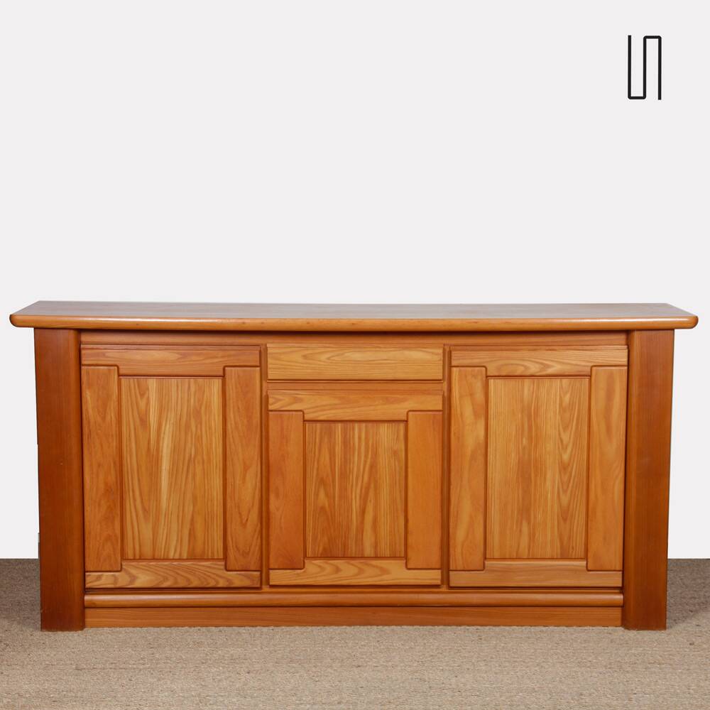 Vintage elm sideboard from the 1980s