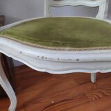 Pair of patinated armchairs