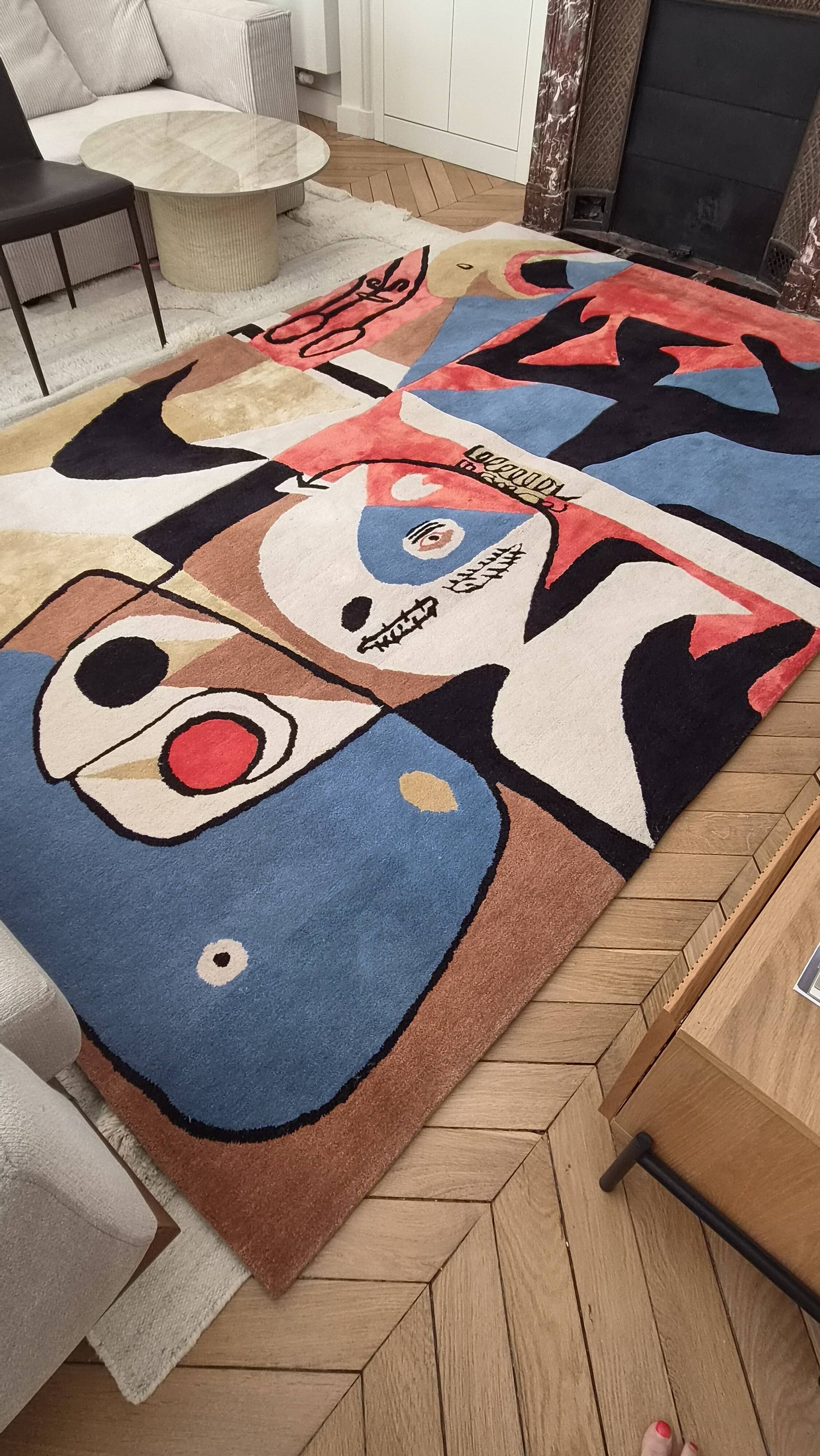 Modern rug 300x200 cubism style