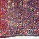 Berber carpet beni ourain wool with purple background patterns diamonds, circa 1950 177x284 cm
