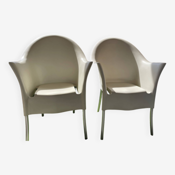 Pair of Philippe Starck armchairs Lord Yo model made in Italy design