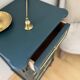 Cypress green chest of drawers & brass