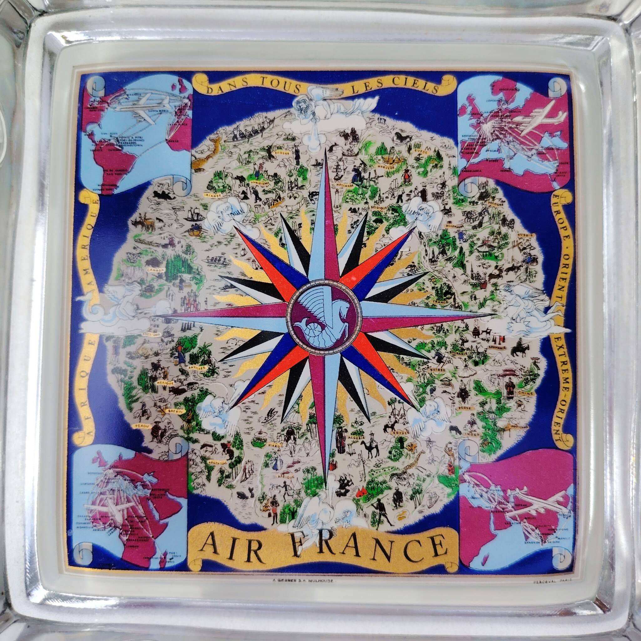 Air France ashtray, "In all skies", vintage