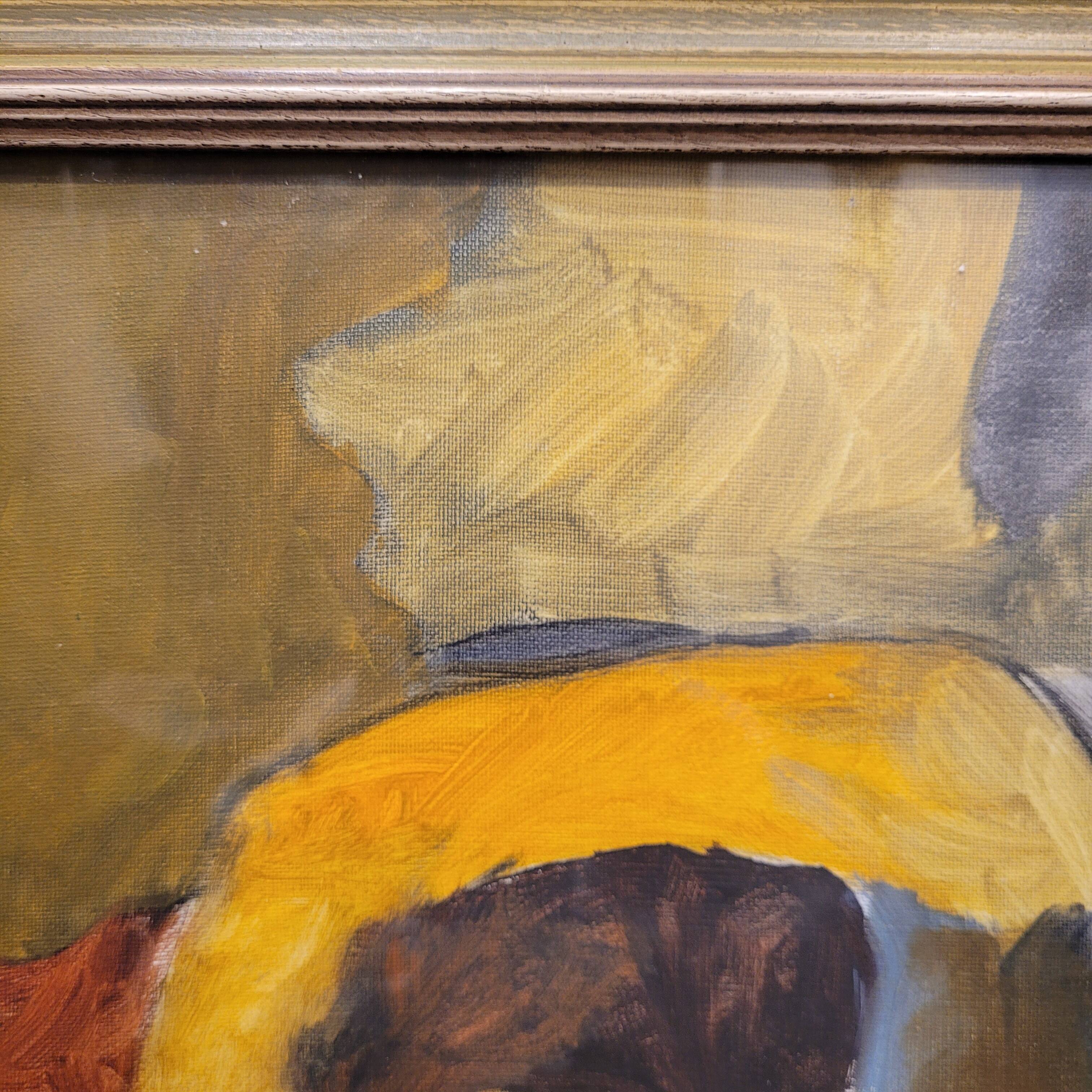 Huile sur toile “Composition abstraite”, Yves Frangeul, 1964 - France
