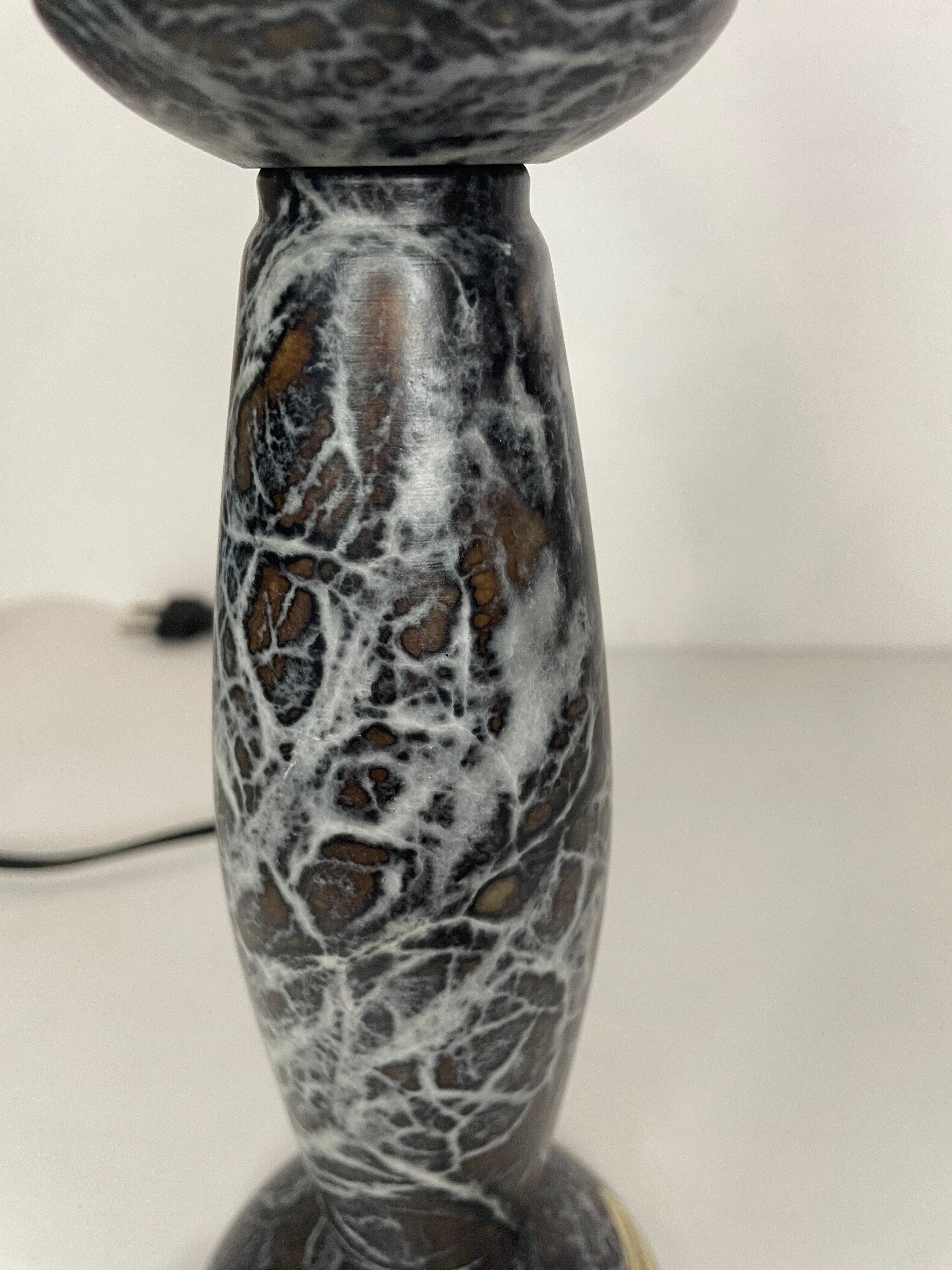 Alabaster foot of the lamp