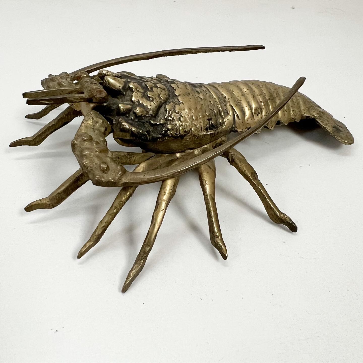 Vintage brass lobster