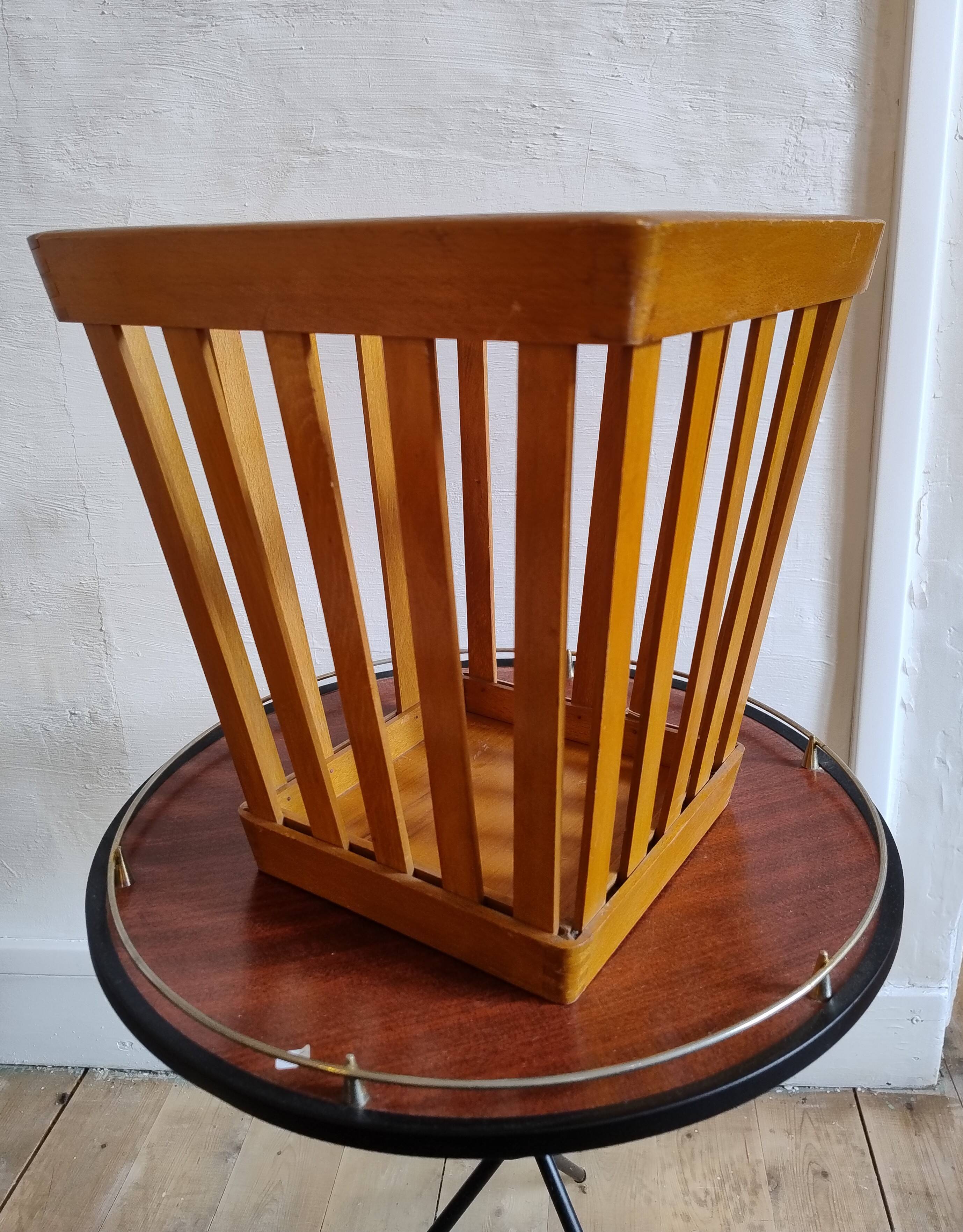 Wooden basket from the 1950s