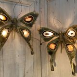 Pair of butterfly sconces by Henri Fernandez