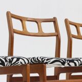 Chaises de salle à manger vintage en teck, style années 1960, lot de 5