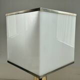 Italian metal table lamp with perspex lampshade, 1970s
