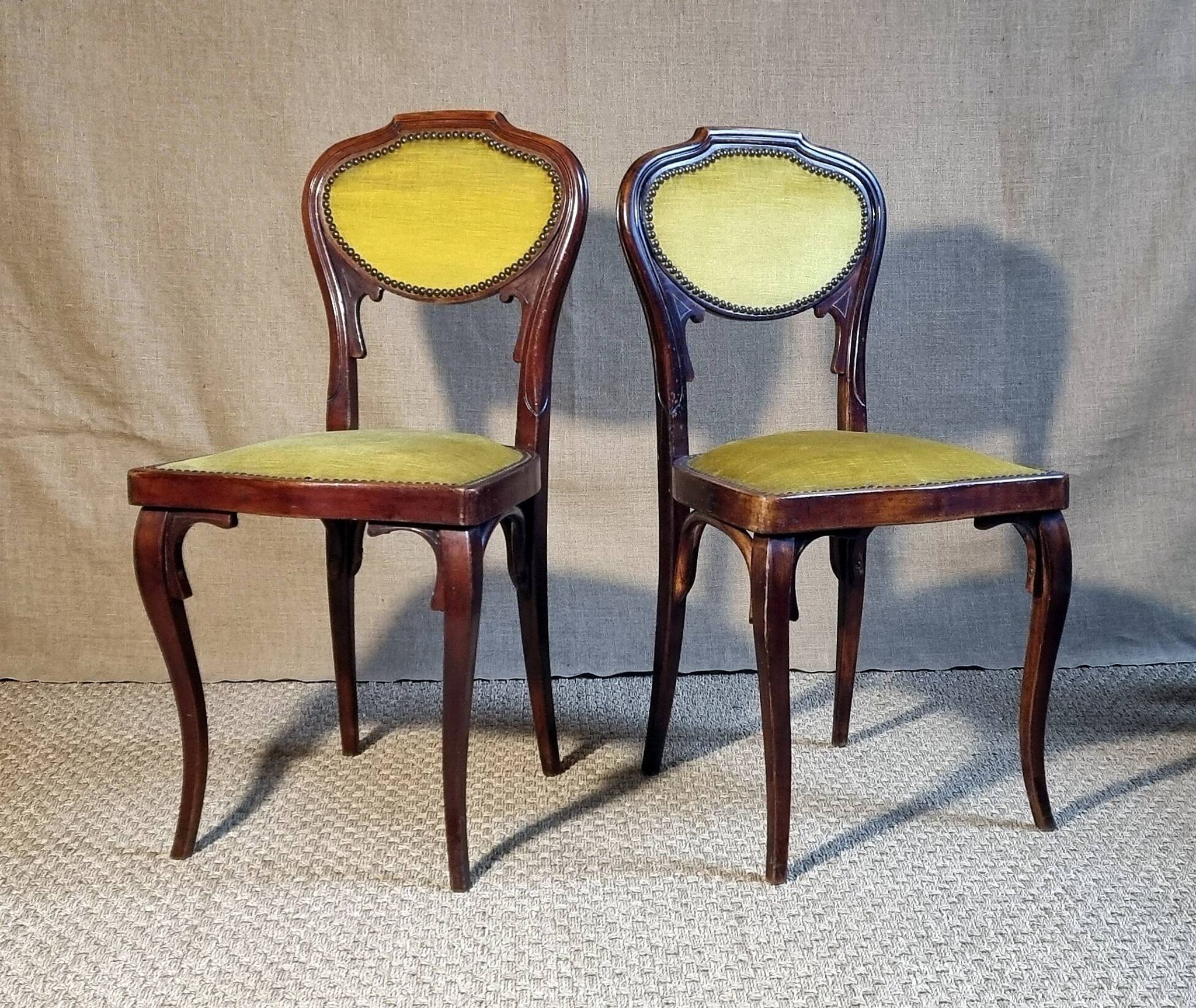 Pair of J&J KOHN Art Nouveau chairs from the Thonet era.