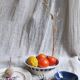 Badonviller Round Foot Dishes Blue Harlequin Patterns "Marie"