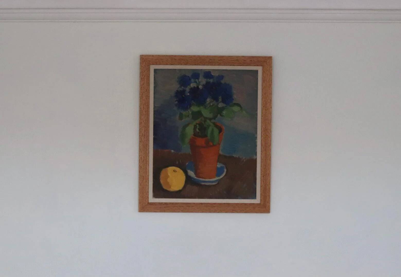 Swedish Oil on Panel – “Blue Flower and Citrus” attributed to Olax