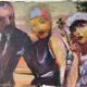 Family portrait at the beach signed Patrice Landauer