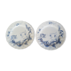 Set of 2 plates in Iron Earth Gien model Rinceaux