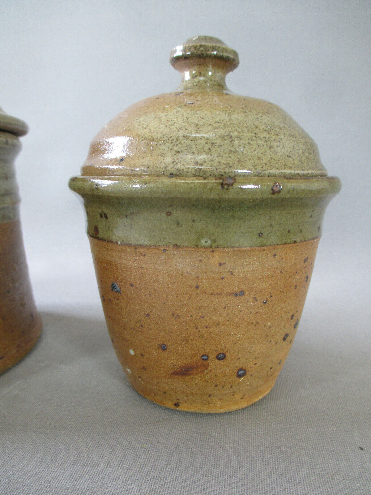 Pierre Digan 2 ceramic cutlery pots la Borne