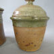 Pierre Digan 2 ceramic cutlery pots la Borne