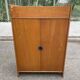 1960s Scandinavian wooden shoe storage cabinet dresser