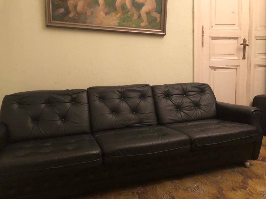 Vintage leather sofa 1970