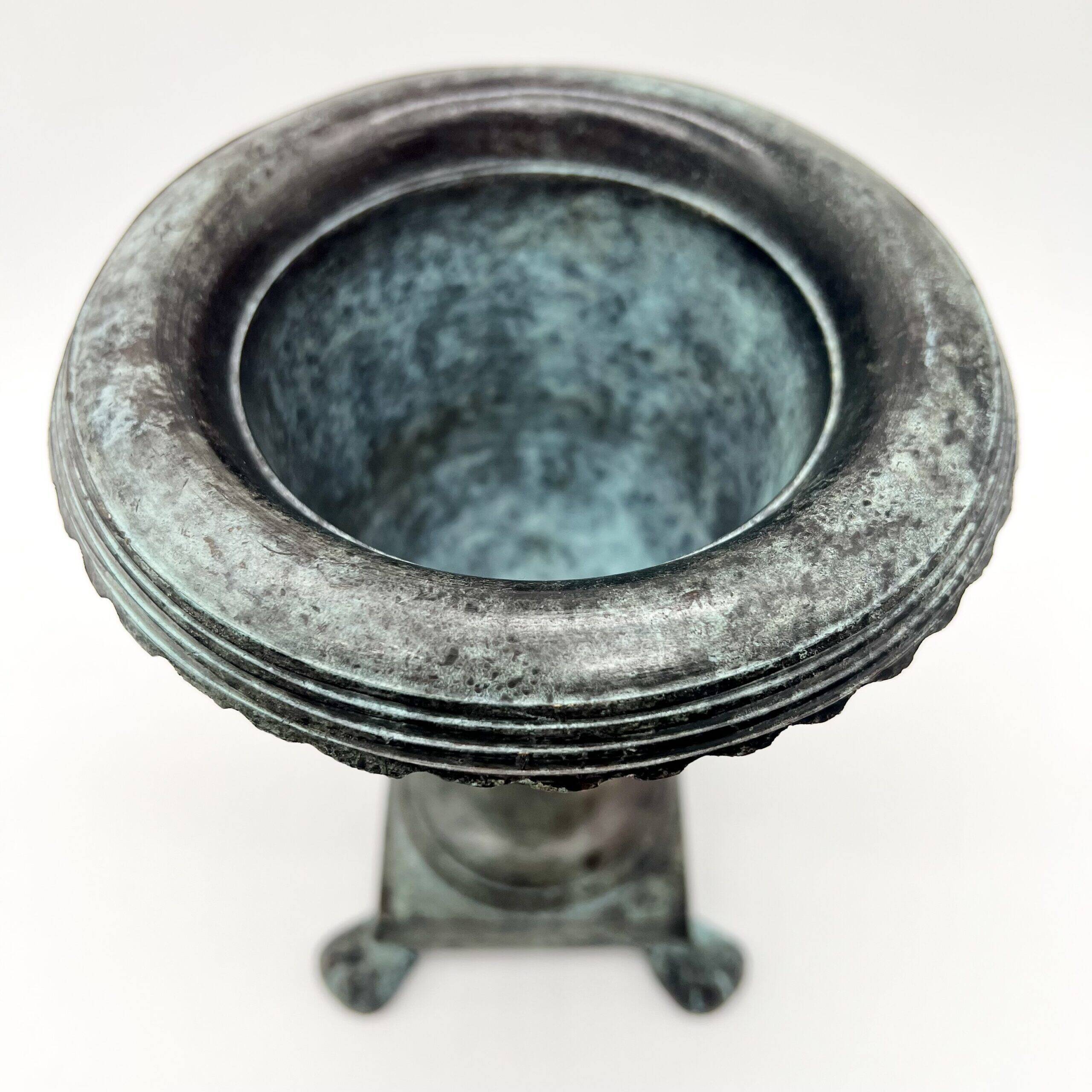 Pair of "Médicis" vases in verdigris – 1950s