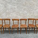 Series of 6 bistro  chairs
