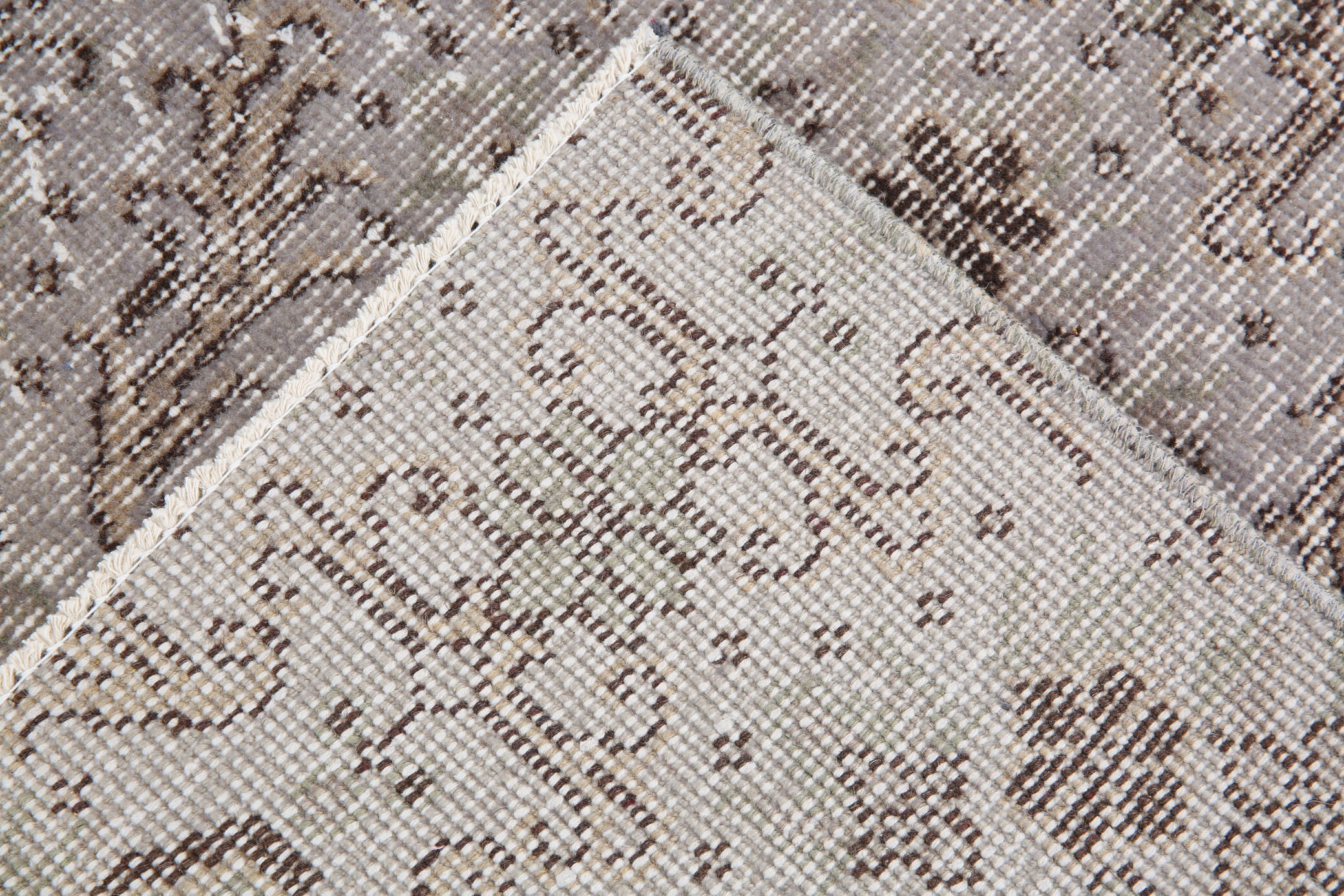 Tapis turc gris affligé 206x114cm