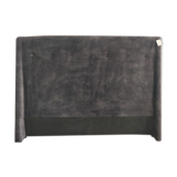 Tete de lit velour gris fonce