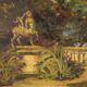 Italian landscape painting in Impressionist style from 20th century