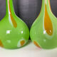 Pair of large flower vases in glass paste from the 70s-80s.