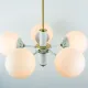 Vintage White 1970s Sputnik Chandelier – Mid-Century Modern Ceiling Light