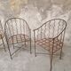 4 fauteuils de jardin en fer forgé