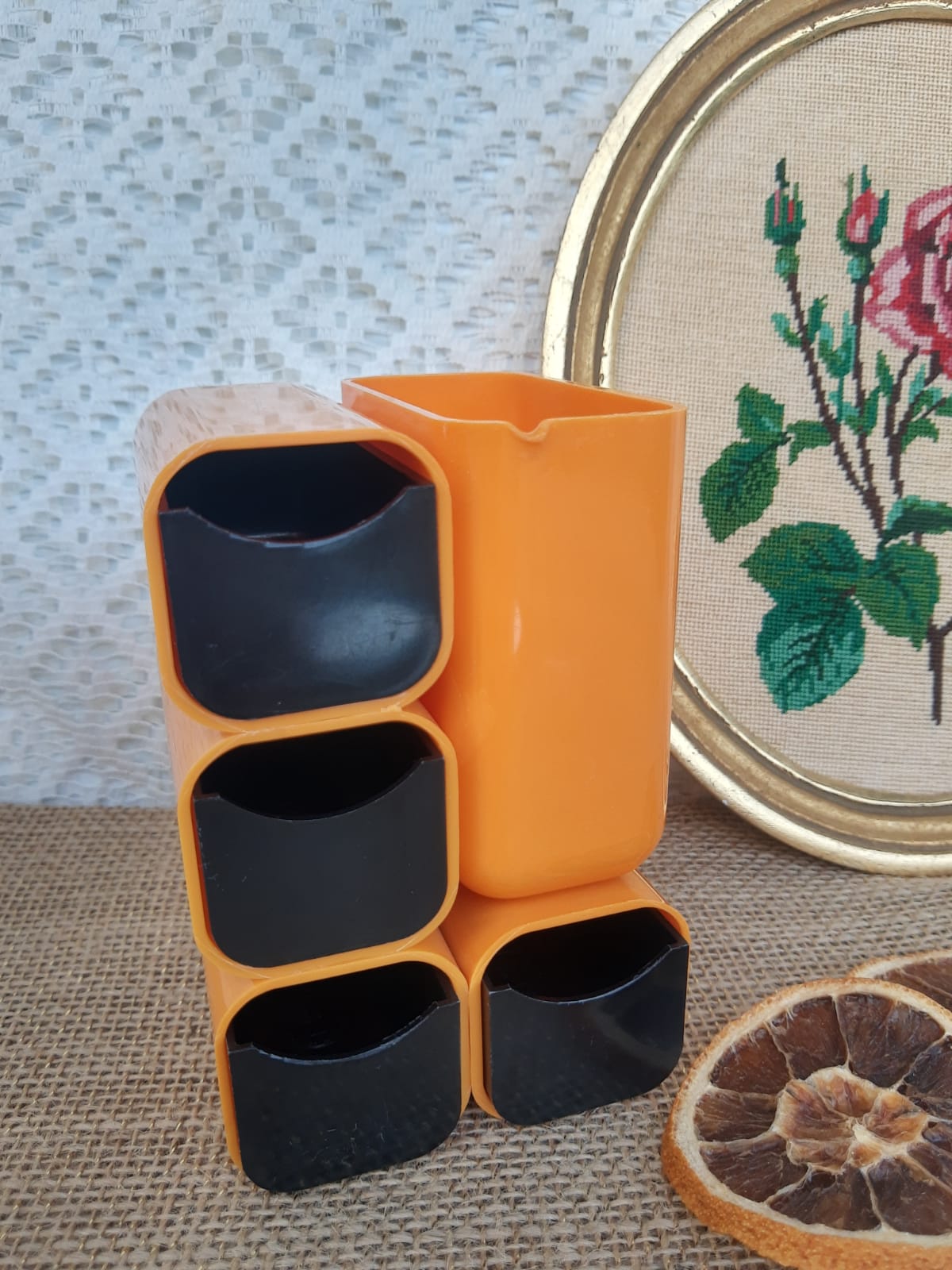 Office organizer winning Horse Italy vintage orange