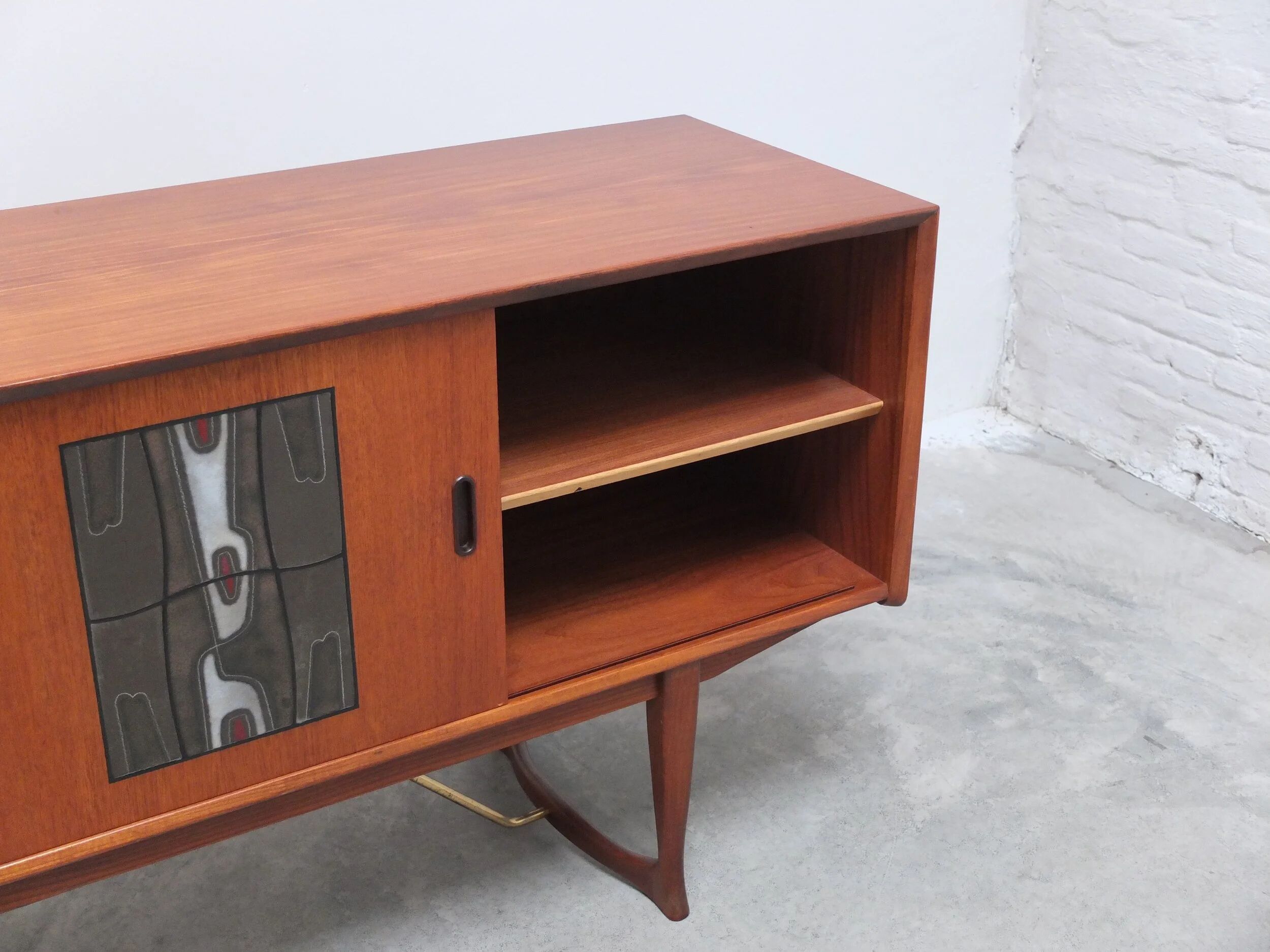 Decorative sideboard by Louis Van Teeffelen for Wébé, 1950s