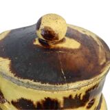 Grand pichet ancien en faïence française avec couvercle, provenant de Dieulefit