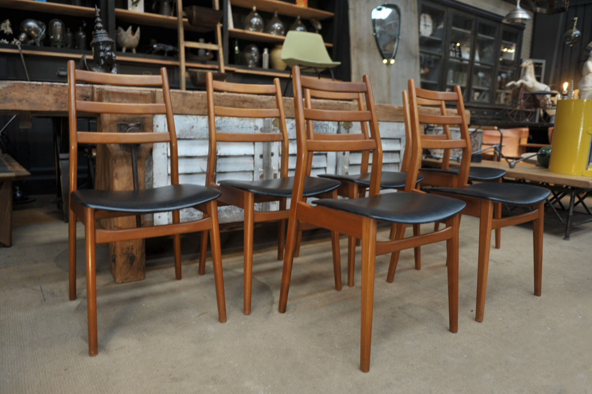 Lot de 6 ancienne chaises vintage 1960