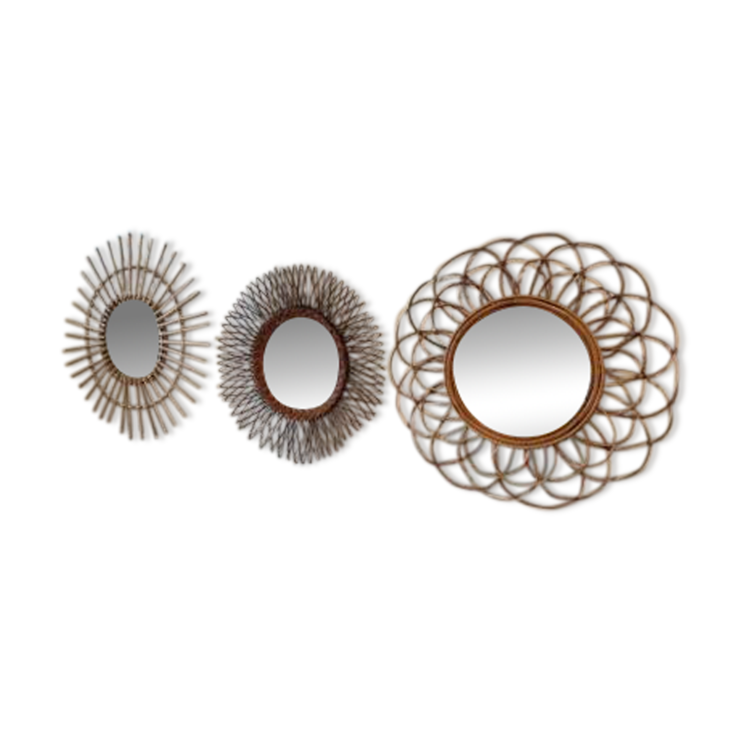 3 vintage mirrors from the 1970s