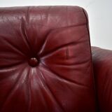 Pair of vintage leather armchairs , Czechoslovakia 1970s