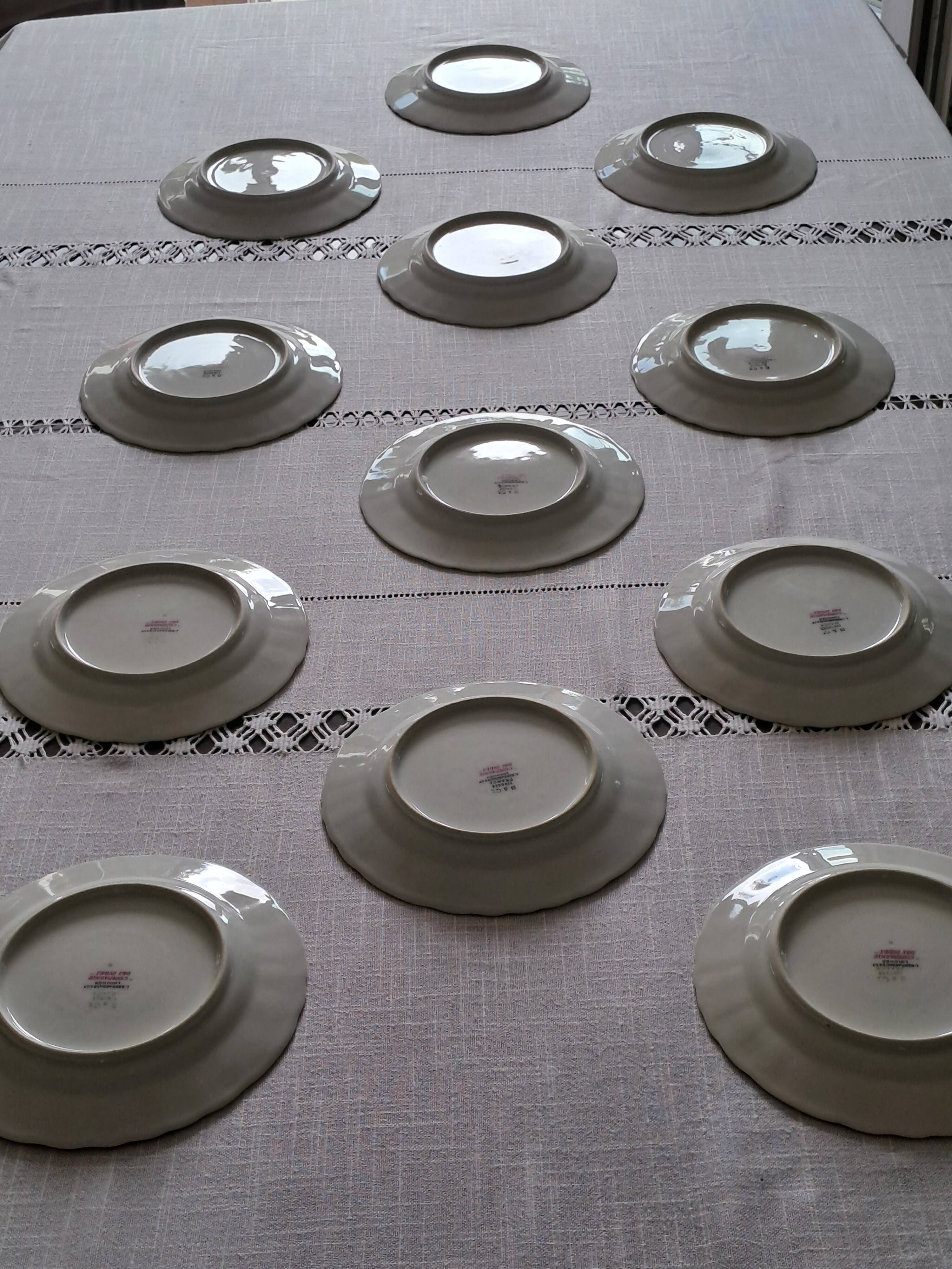 Assiettes à dessert Bernardeaud Limoges _Compagnie des  Indes