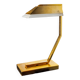 Geometric art deco lamp, brass and smoked glass, Spain, 1970