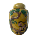 China ginger pot in glazed earth decorated with prunus decoration China XXth