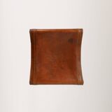 “Safari” Footstool in Oak and Leather