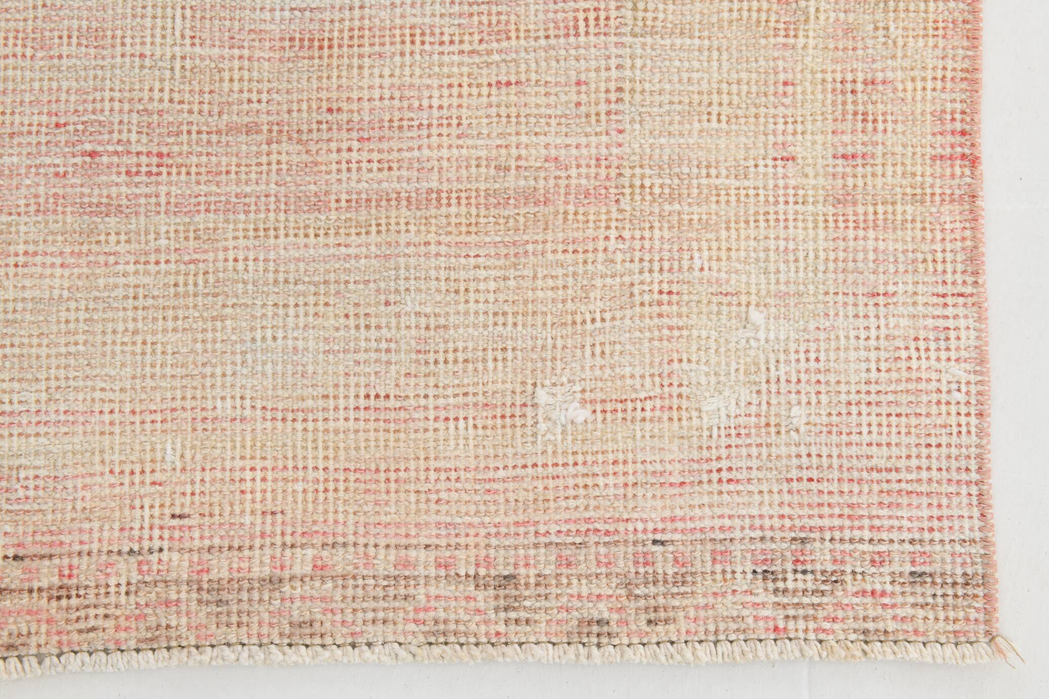 3x10 Turkish Pale Red & Pink Vintage Runner Rug, 83x313Cm