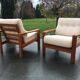 Pair Scandinavian armchairs 1970s