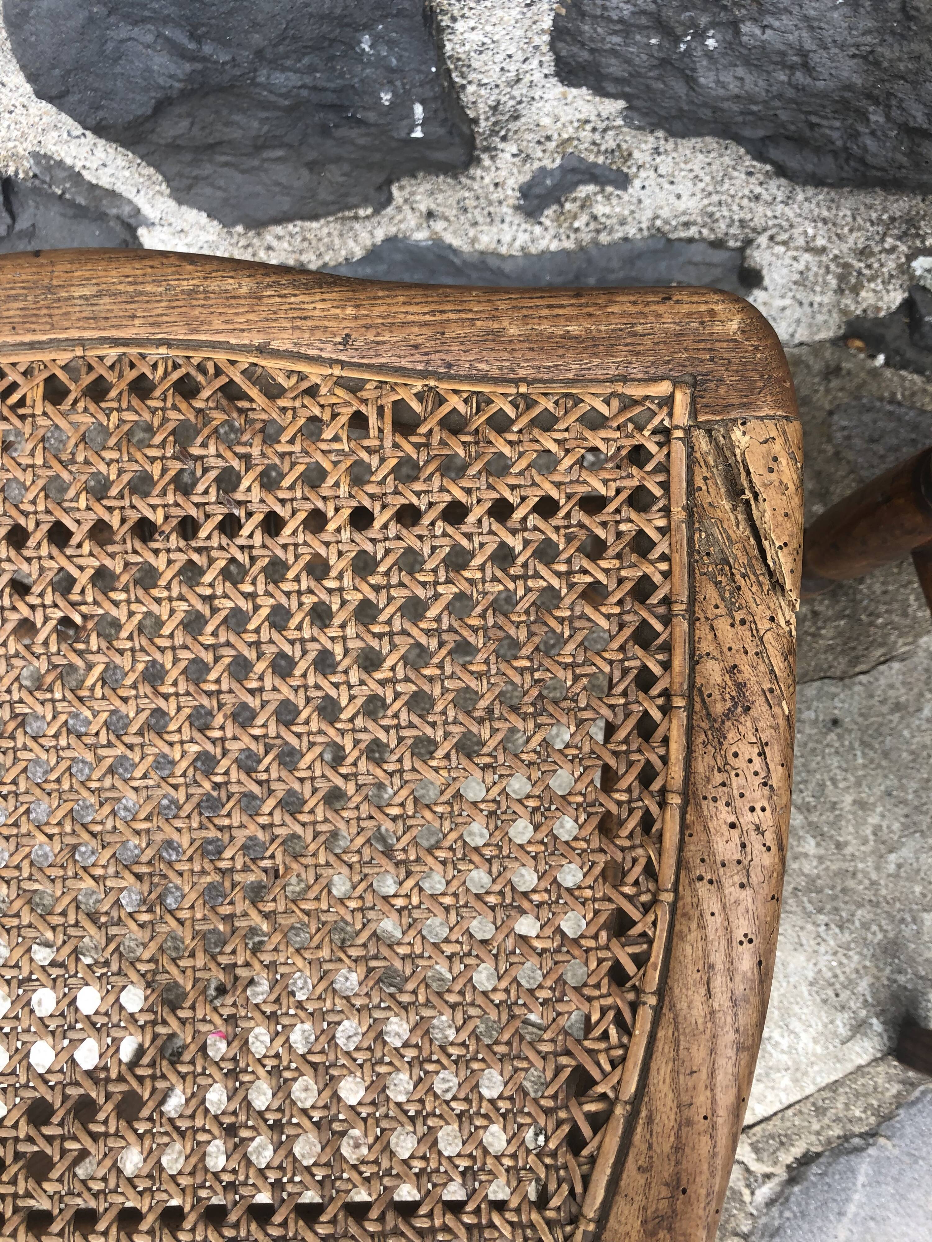 Set of 5 canned bistro chairs