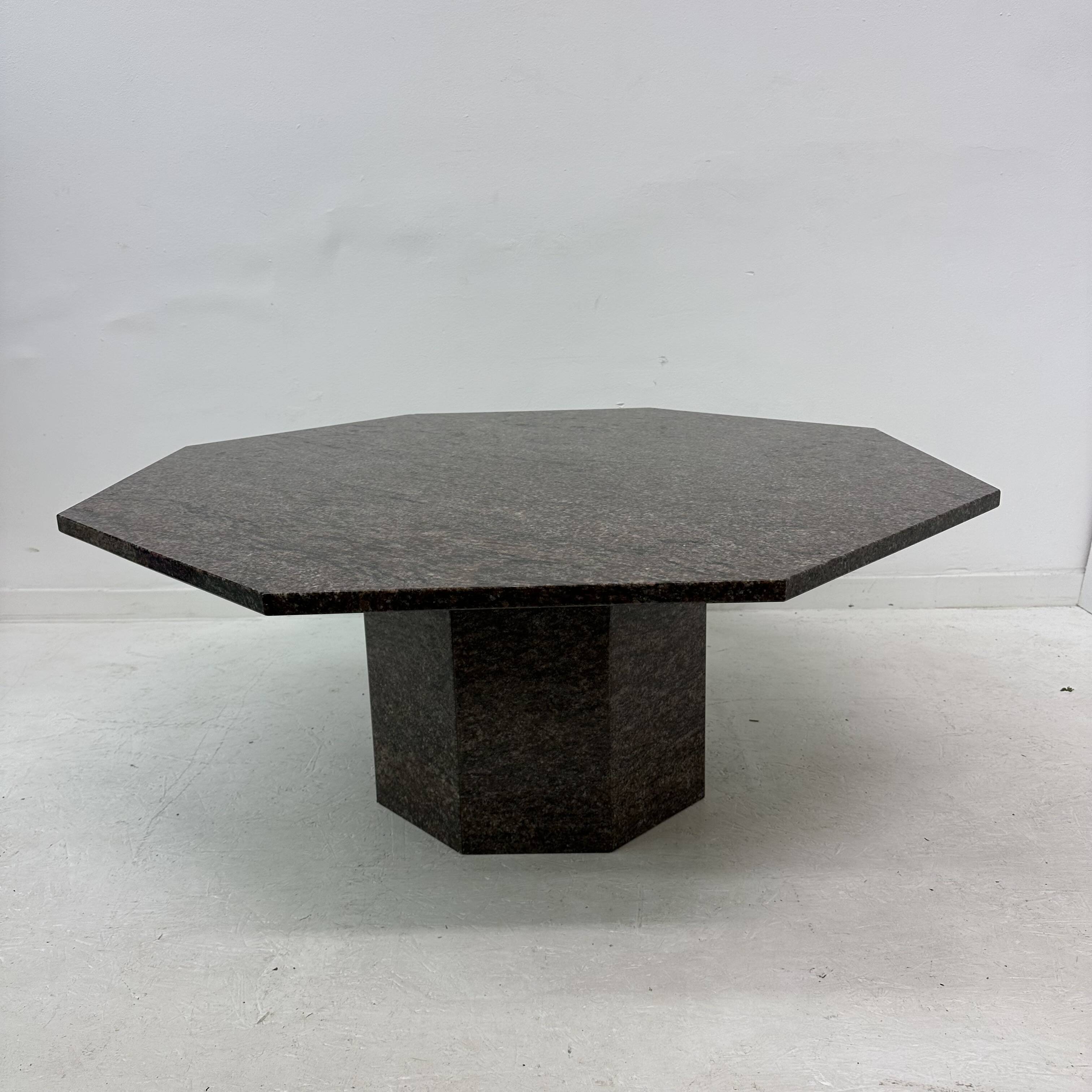 Mid-Century Hexagonal Granite Coffee Table, 1980s