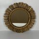 Large midcentury Spanish gold gilt wood sun or sunburst mirror, 1950s